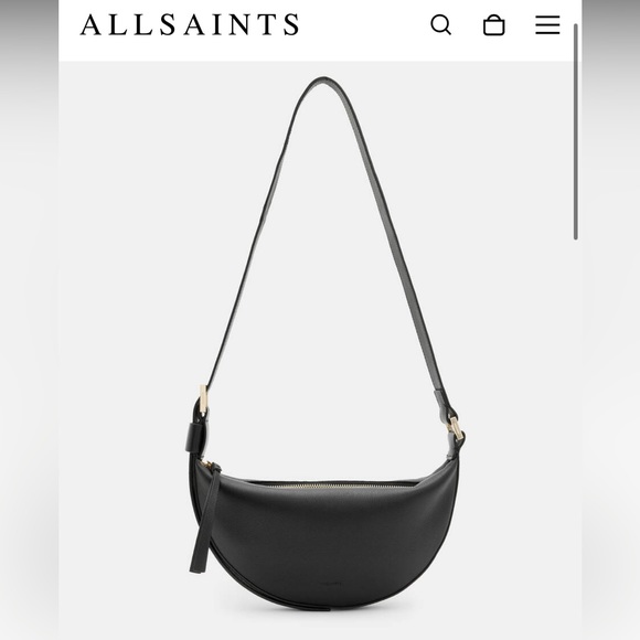 All Saints Black Crossbody Bag - Picture 1 of 10